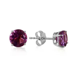 0.95 Carat 14K Solid White Gold Close To Paradise Amethyst Earrings