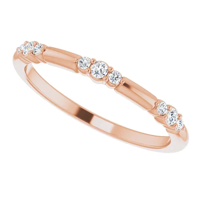 14K Rose Gold 1/10 CTW Natural Diamond Stackable Ring