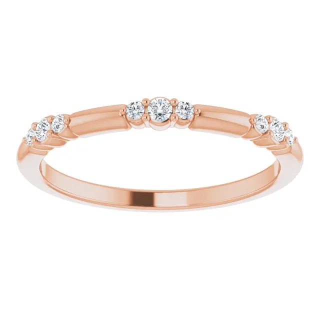 14K Rose Gold 1/10 CTW Natural Diamond Stackable Ring