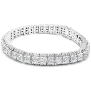 14k White Gold Cluster Bracelet