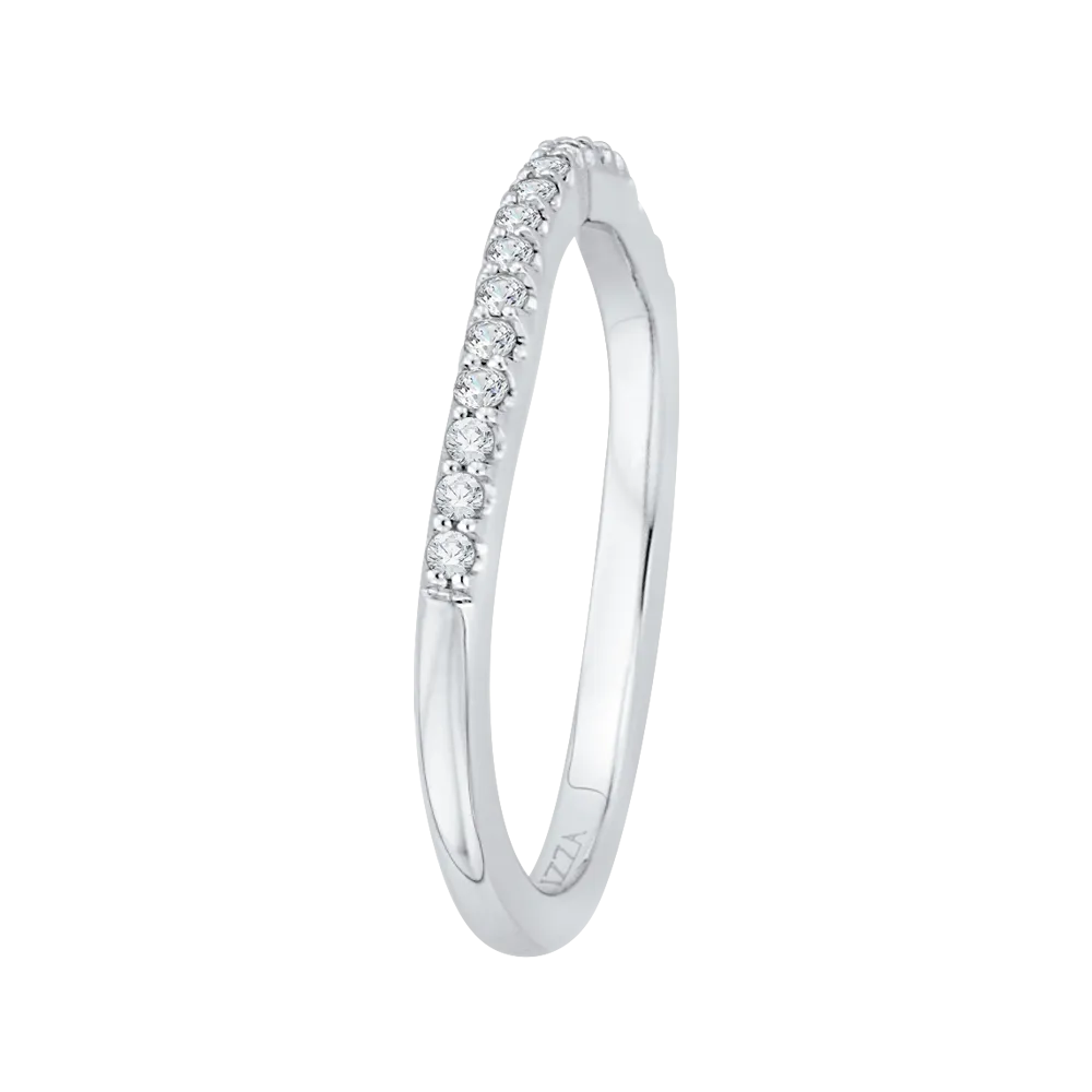 14K White Gold Round Diamond Wedding Band