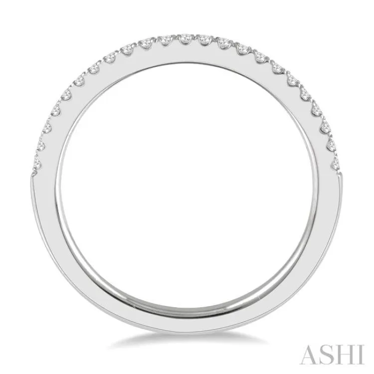 1/6 Ctw Round Cut Diamond Stack Band in 14K White Gold