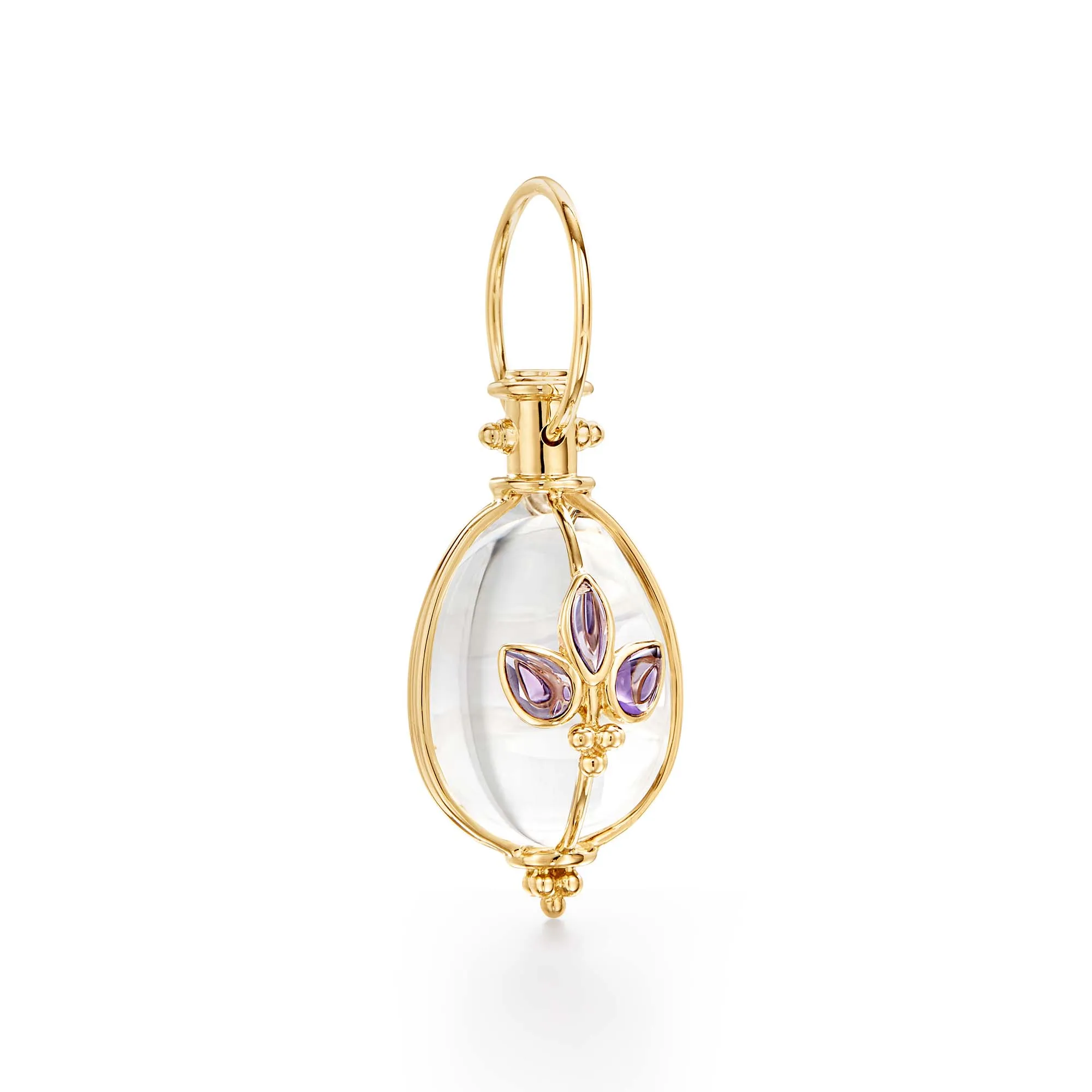 18K Amethyst Giglio Amulet