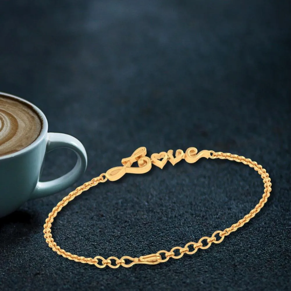 18k 'love' Word Gold Bracelets