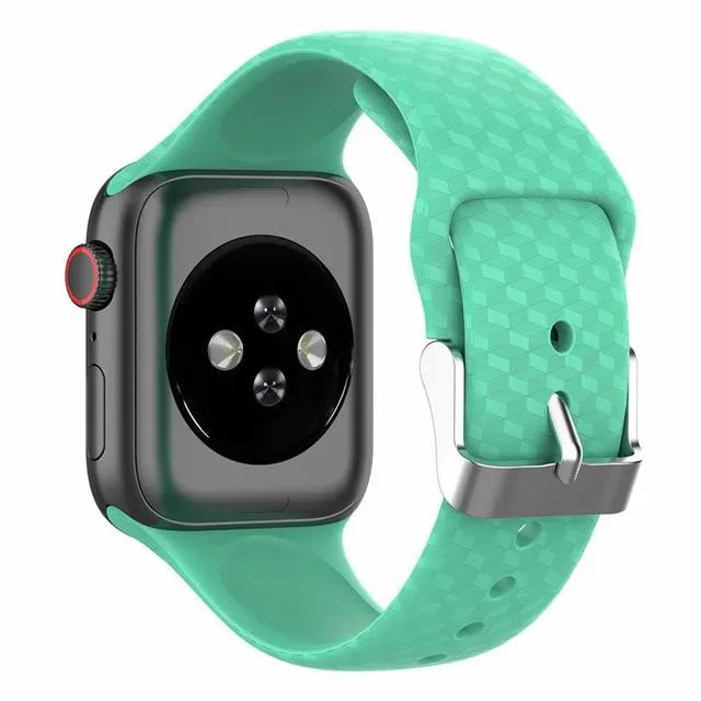 3D Texture Strap Series 7 6 5 4 Sport Silicone Belt Bracelet iWatch