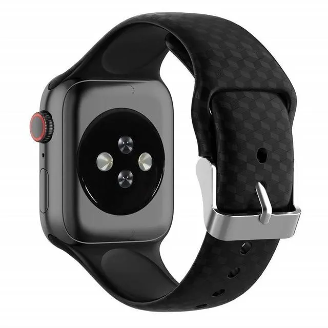 3D Texture Strap Series 7 6 5 4 Sport Silicone Belt Bracelet iWatch