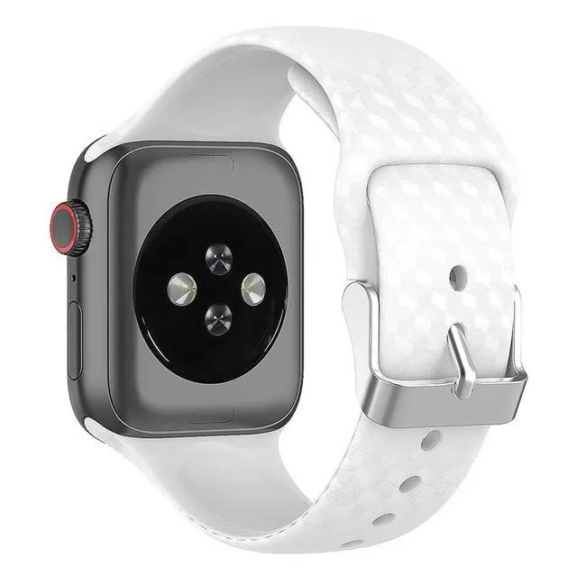 3D Texture Strap Series 7 6 5 4 Sport Silicone Belt Bracelet iWatch