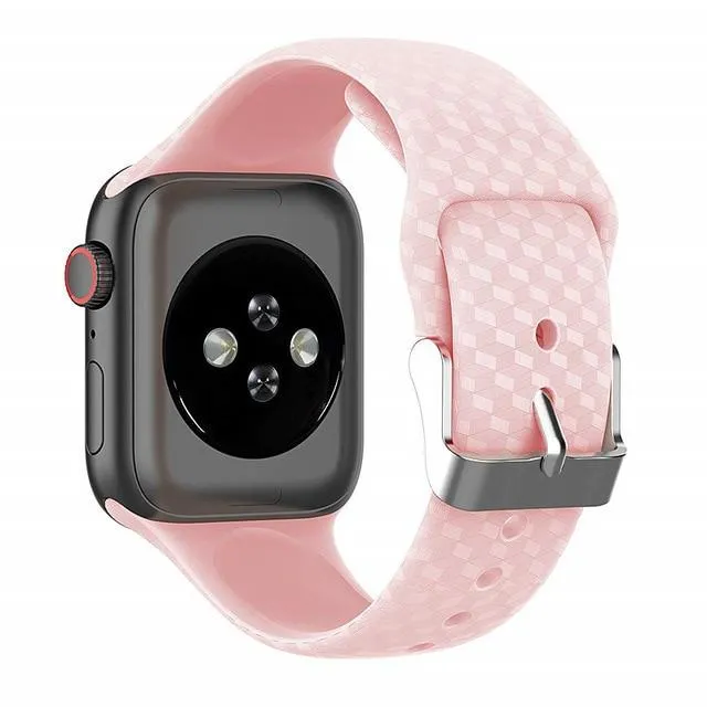 3D Texture Strap Series 7 6 5 4 Sport Silicone Belt Bracelet iWatch