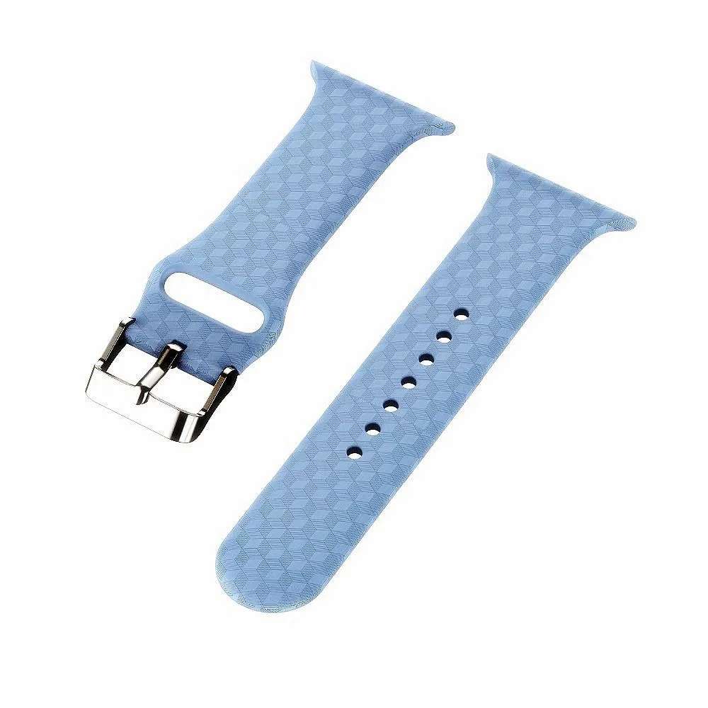 3D Texture Strap Series 7 6 5 4 Sport Silicone Belt Bracelet iWatch