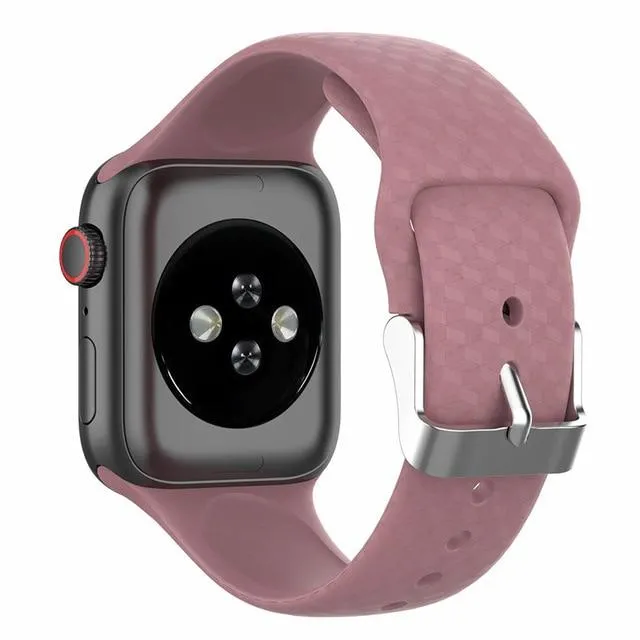 3D Texture Strap Series 7 6 5 4 Sport Silicone Belt Bracelet iWatch