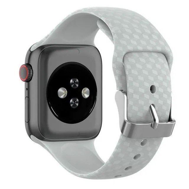 3D Texture Strap Series 7 6 5 4 Sport Silicone Belt Bracelet iWatch