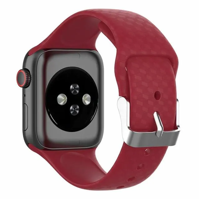 3D Texture Strap Series 7 6 5 4 Sport Silicone Belt Bracelet iWatch