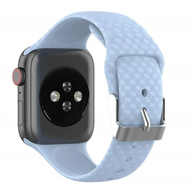 3D Texture Strap Series 7 6 5 4 Sport Silicone Belt Bracelet iWatch