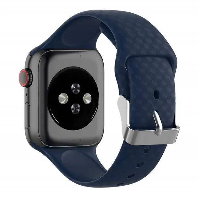 3D Texture Strap Series 7 6 5 4 Sport Silicone Belt Bracelet iWatch