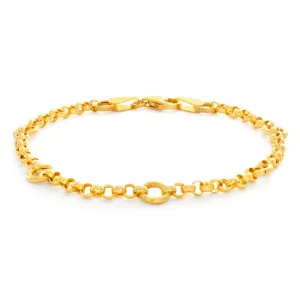 9ct Exquisite Yellow Gold Fancy Bracelet