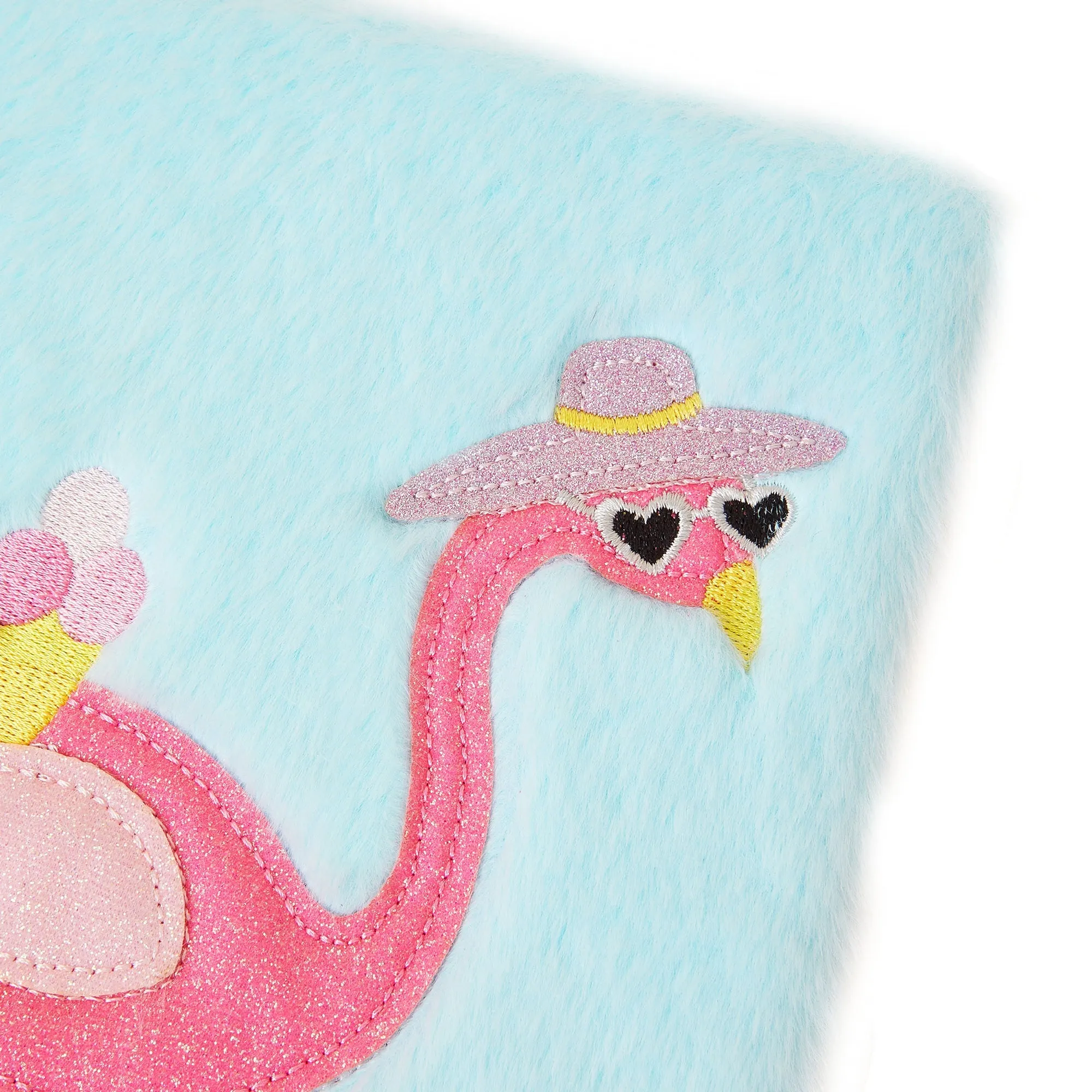 Accessorize London Girl's Fluffy Flamingo Notebook