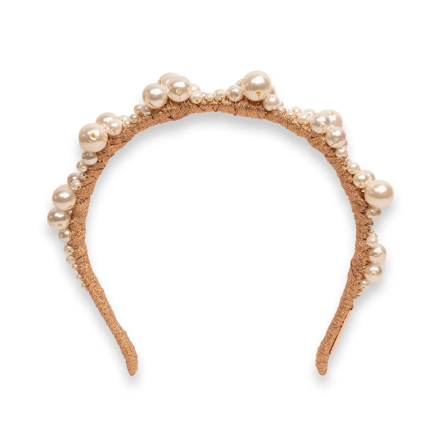 A'el Este - Charlotte - Bridal Pearl Headband - Rose Gold