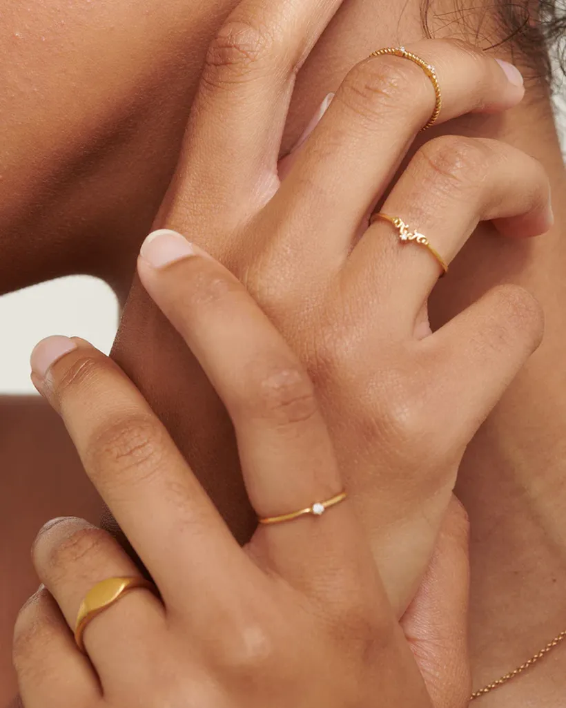 Alice Solid Gold Wishbone Ring