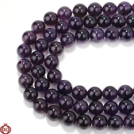 Amethyst Beads Smooth Round