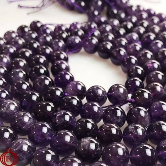 Amethyst Beads Smooth Round