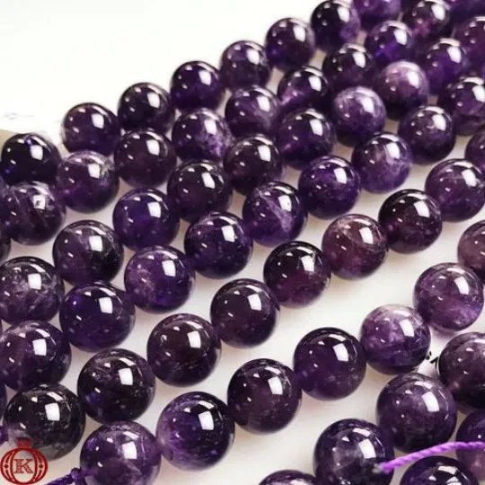 Amethyst Beads Smooth Round