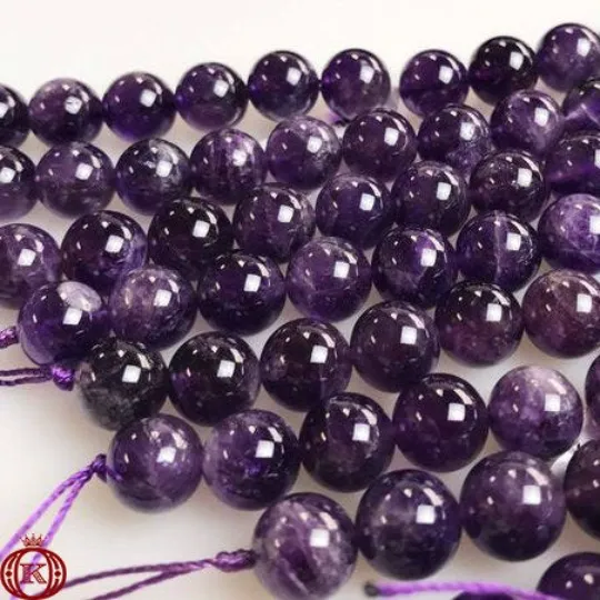 Amethyst Beads Smooth Round