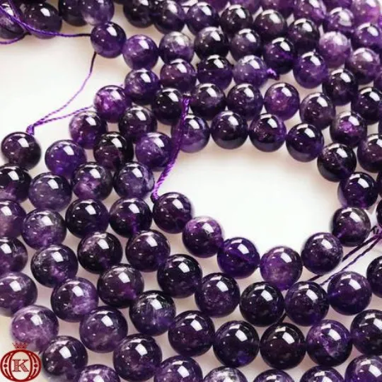 Amethyst Beads Smooth Round