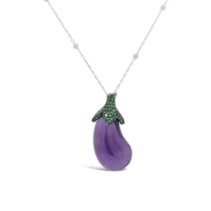 Amethyst Eggplant Pendant