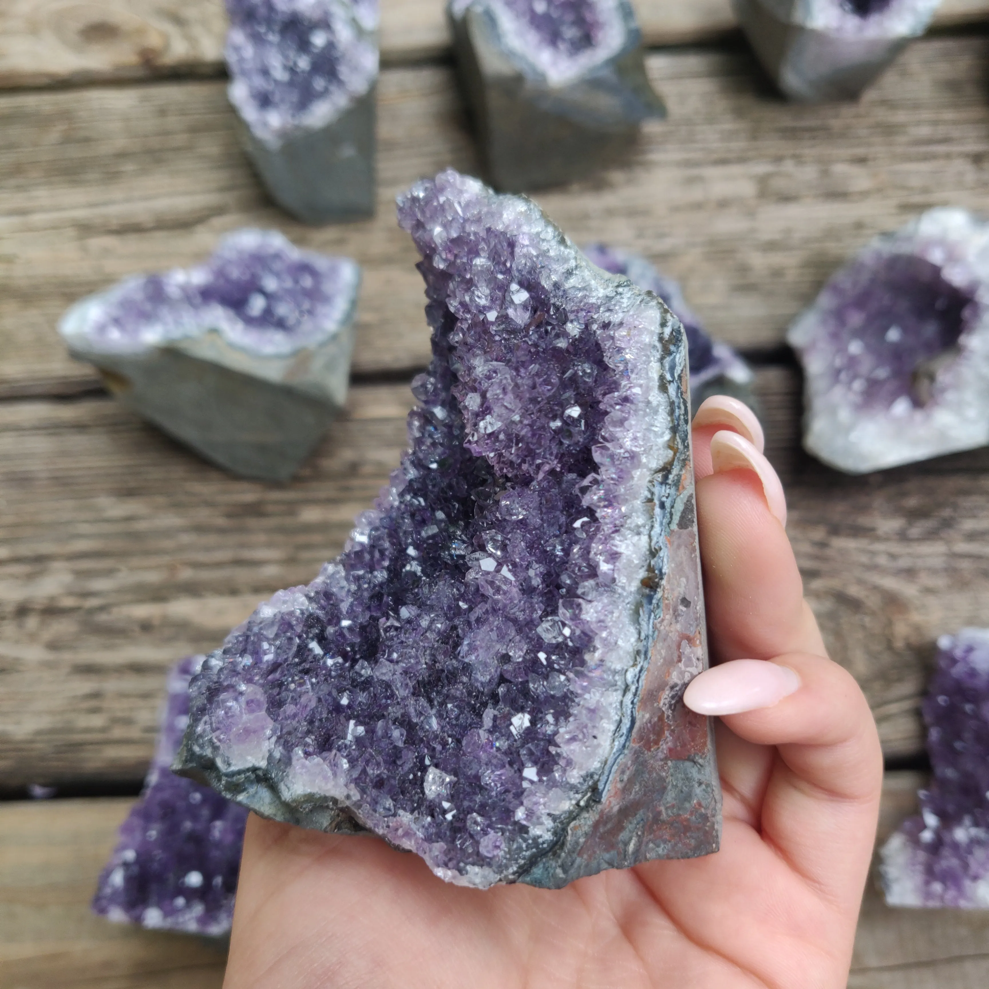 Amethyst Geode Free Form, Cut Base (#24)