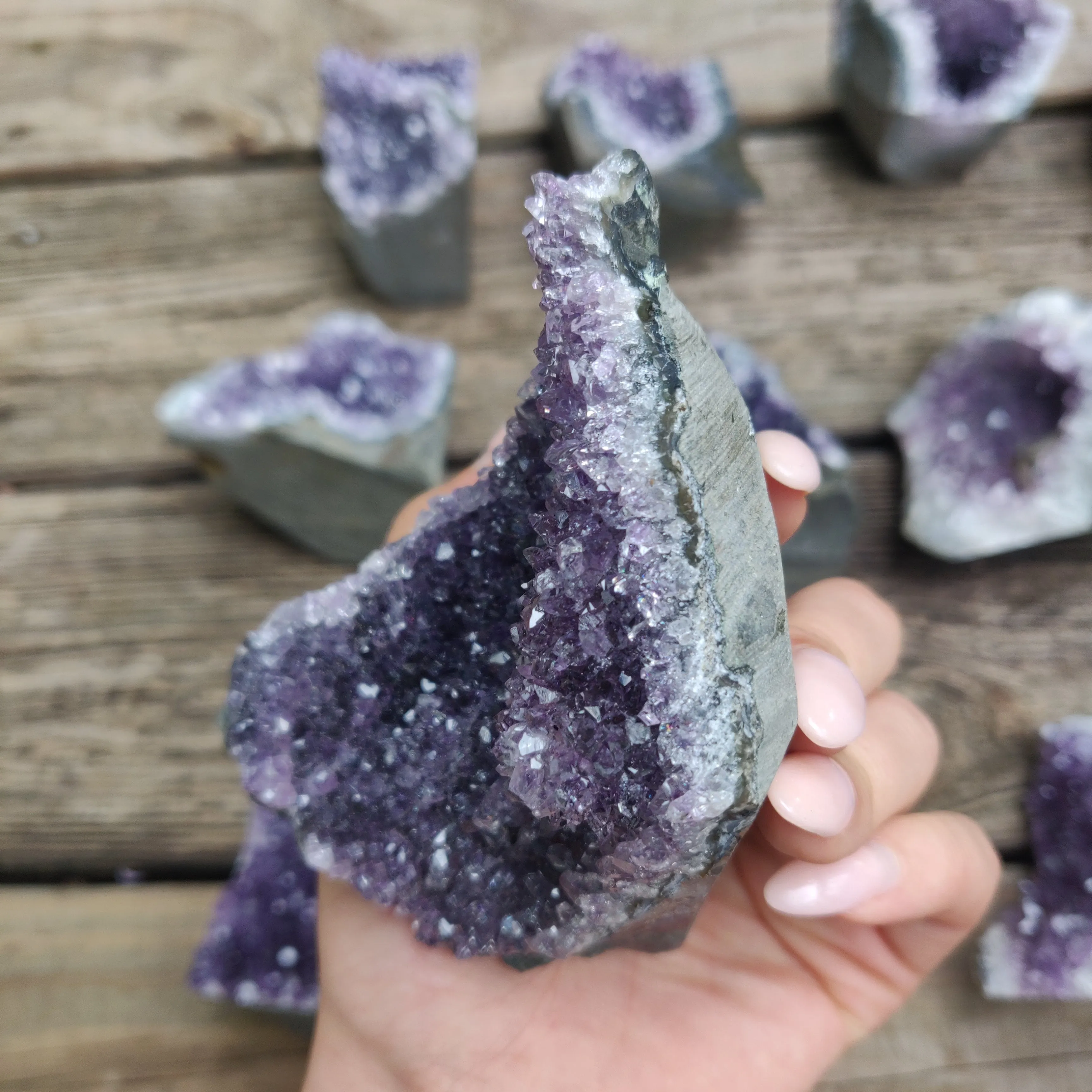 Amethyst Geode Free Form, Cut Base (#24)