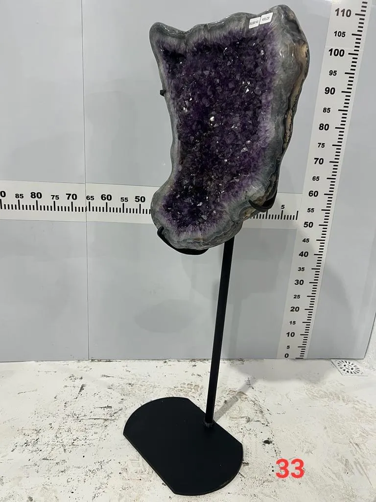 Amethyst Geode from Brazil on Custom Stand- 39" / 86lbs