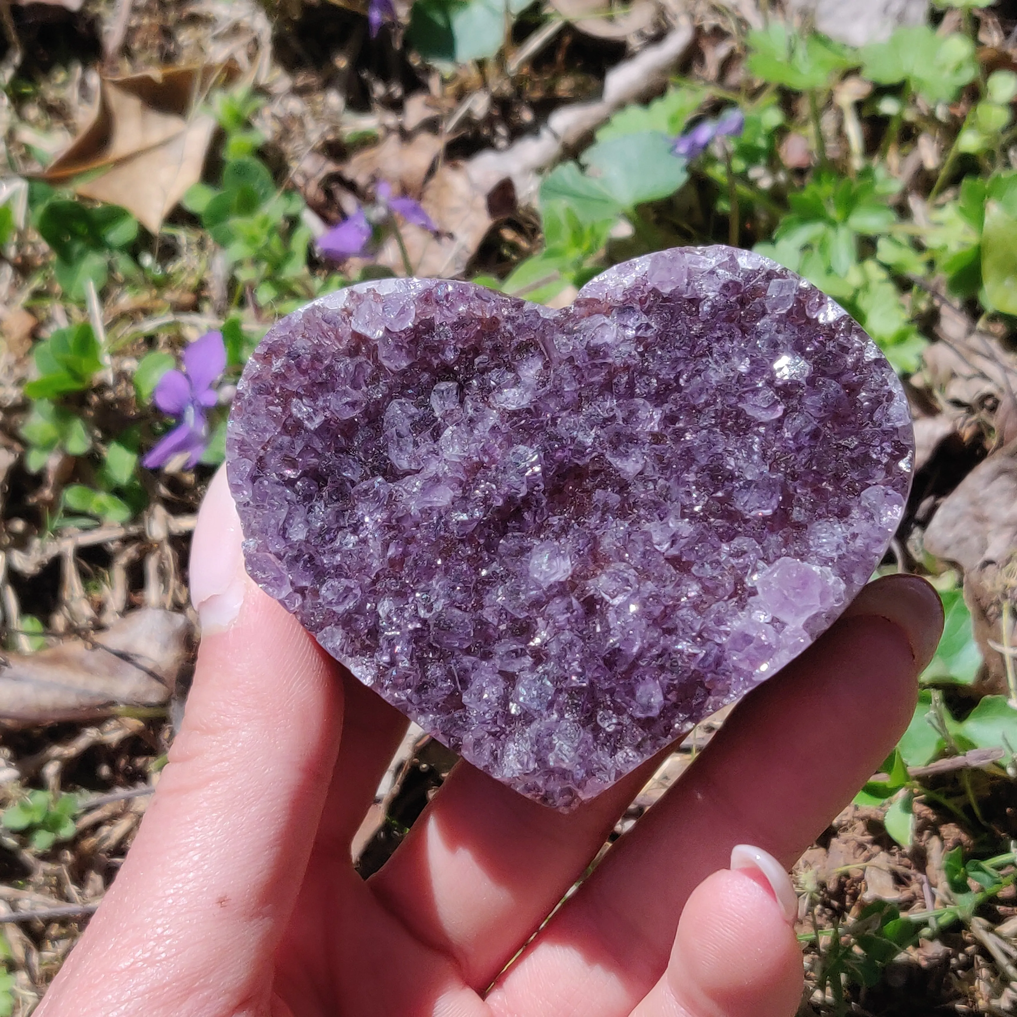 Amethyst Geode Heart (#6A)