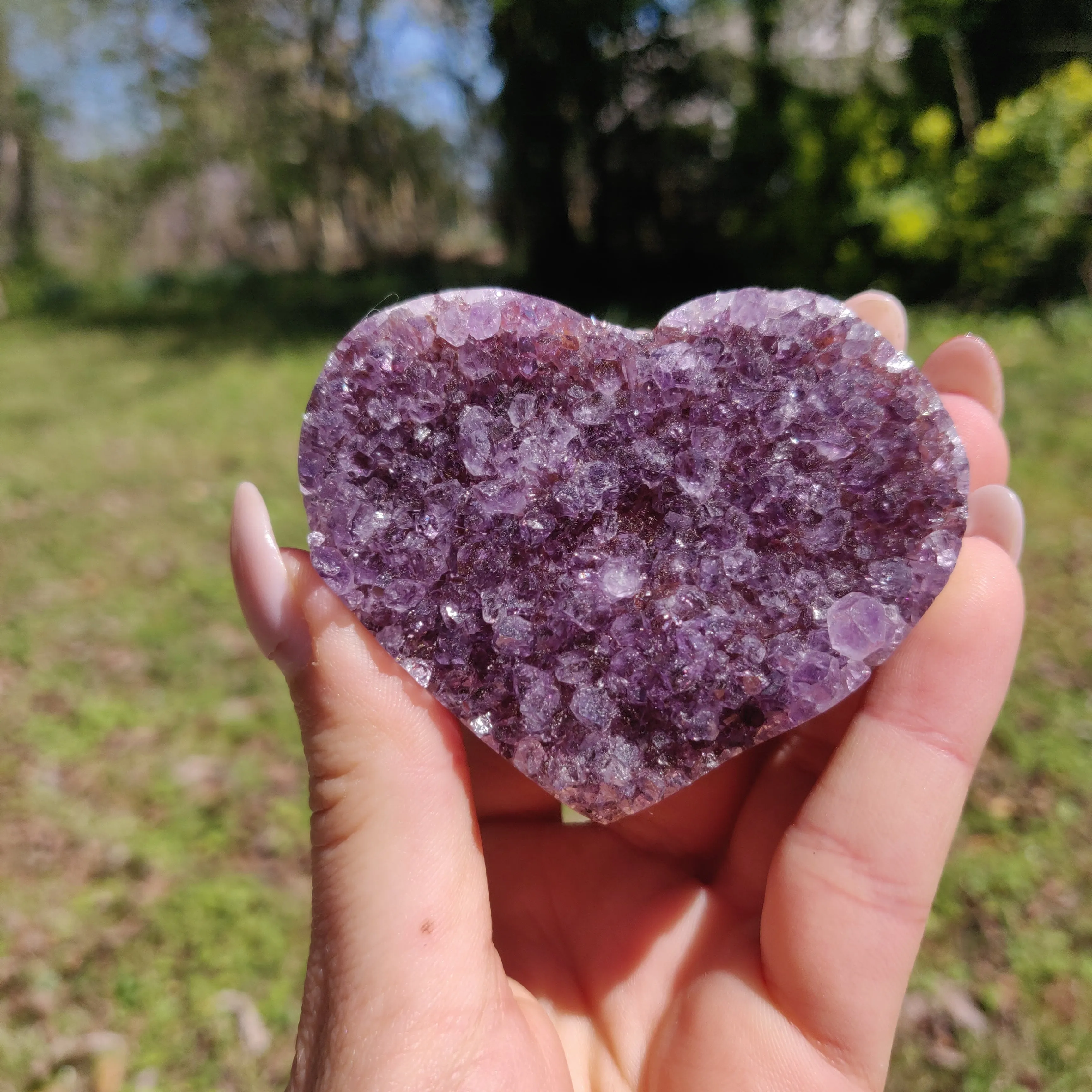 Amethyst Geode Heart (#6A)