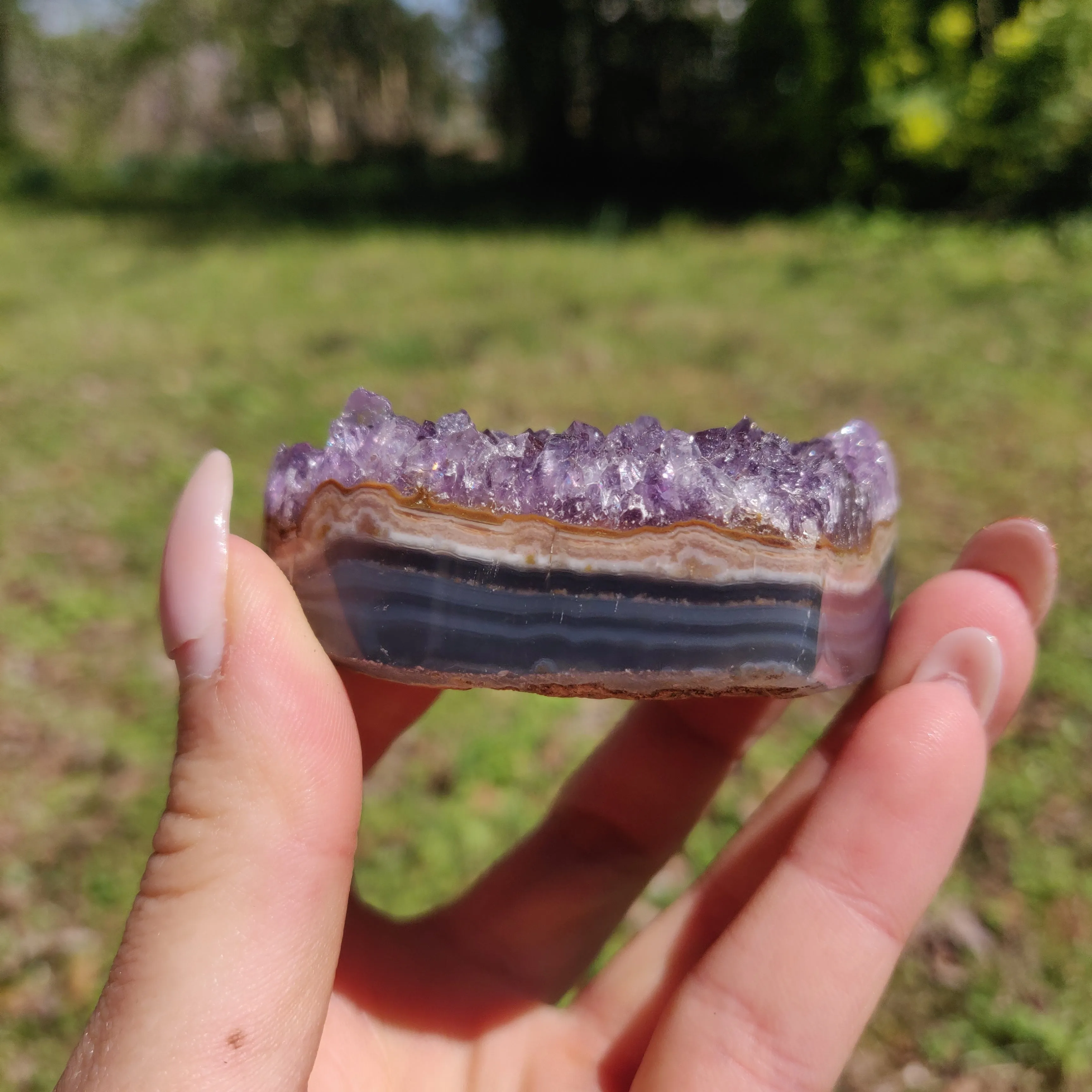 Amethyst Geode Heart (#6A)