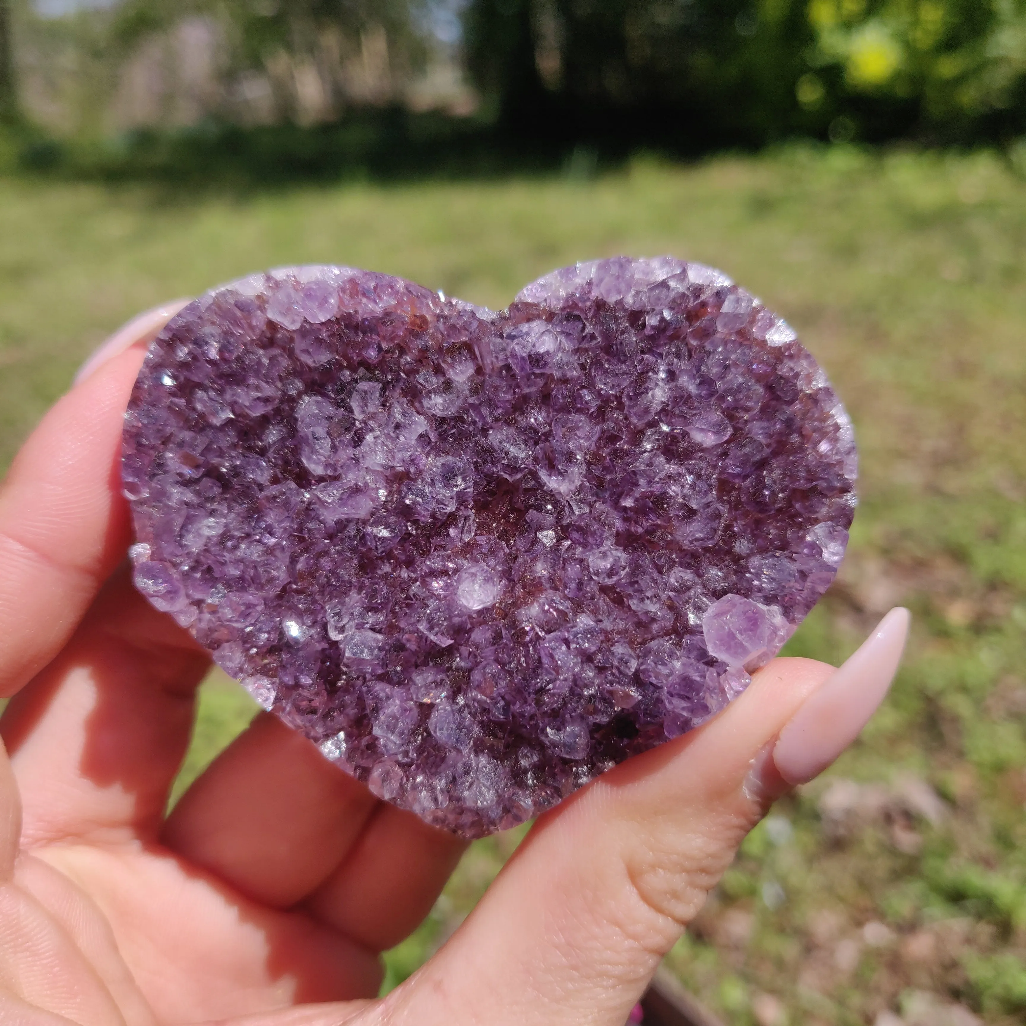 Amethyst Geode Heart (#6A)