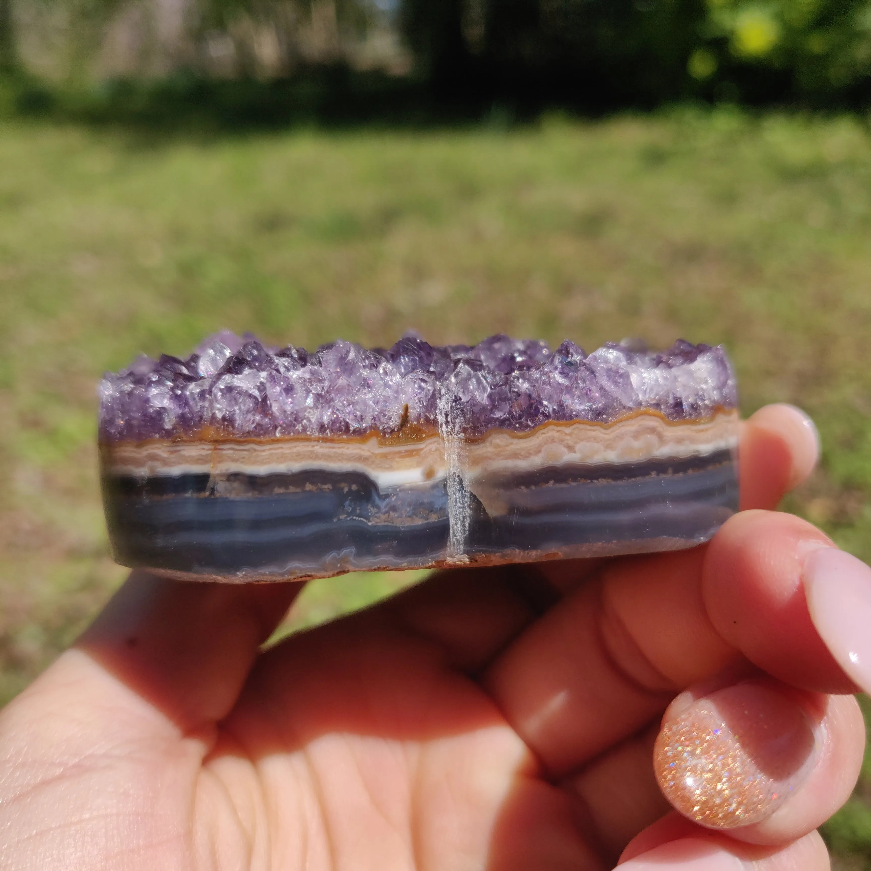 Amethyst Geode Heart (#6A)