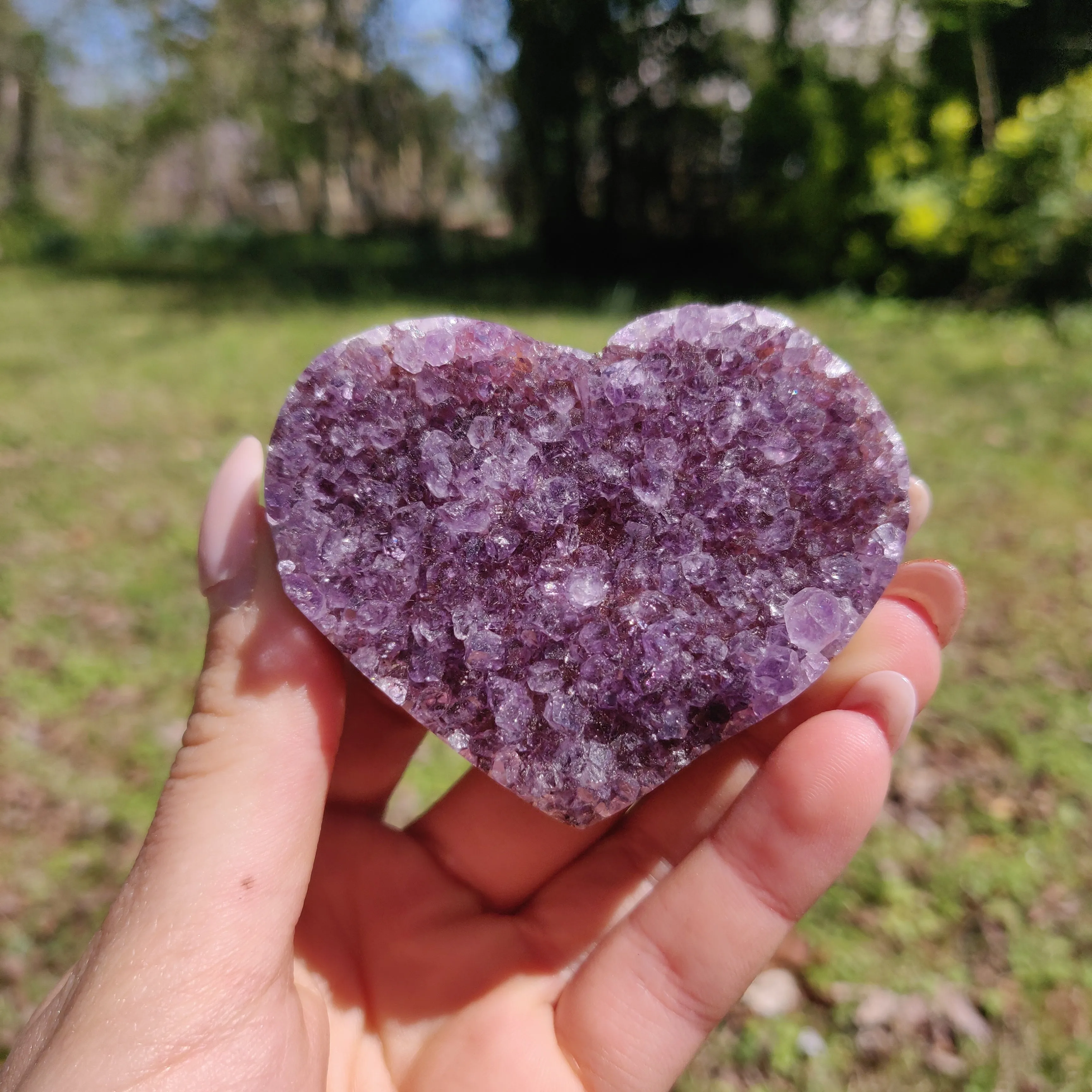 Amethyst Geode Heart (#6A)