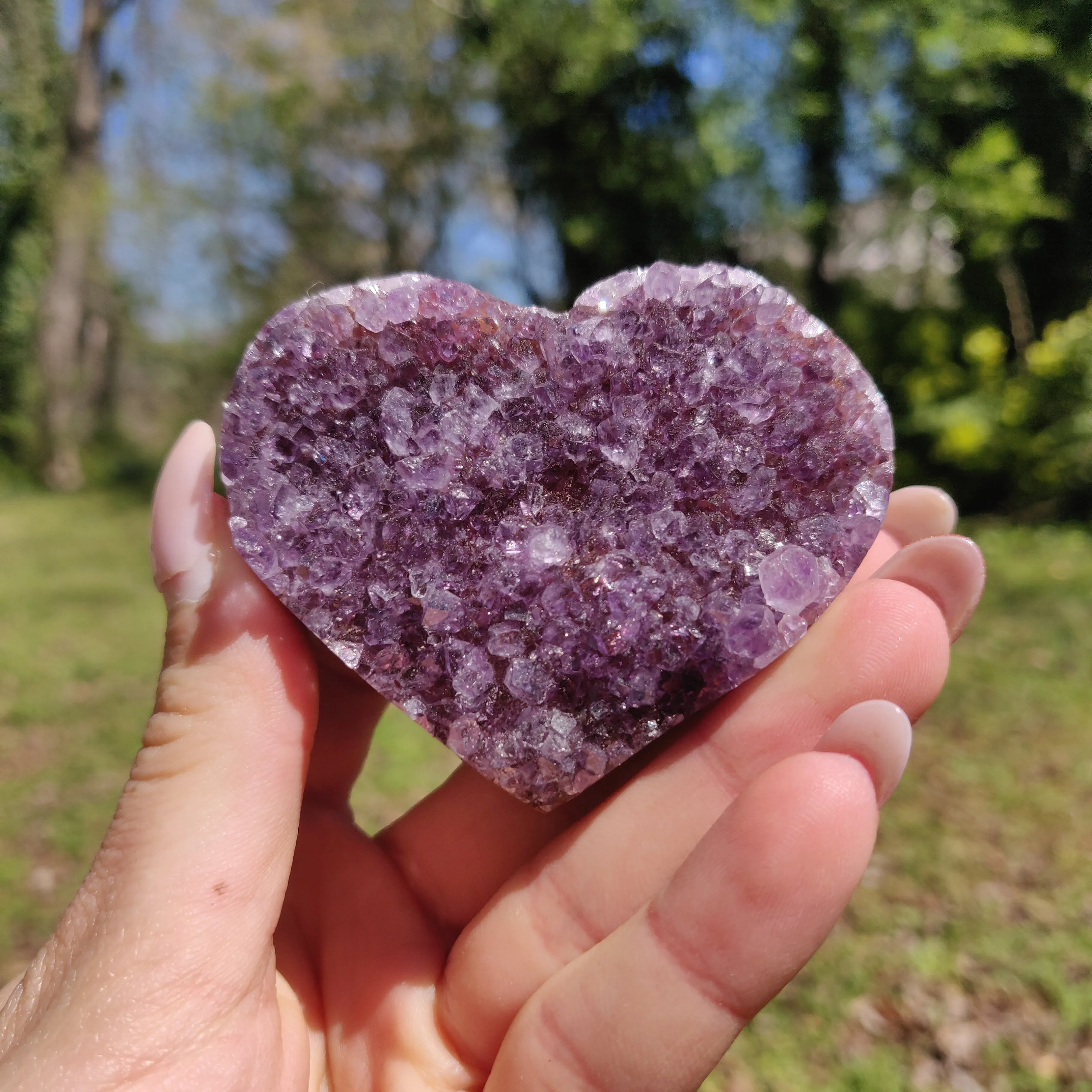 Amethyst Geode Heart (#6A)