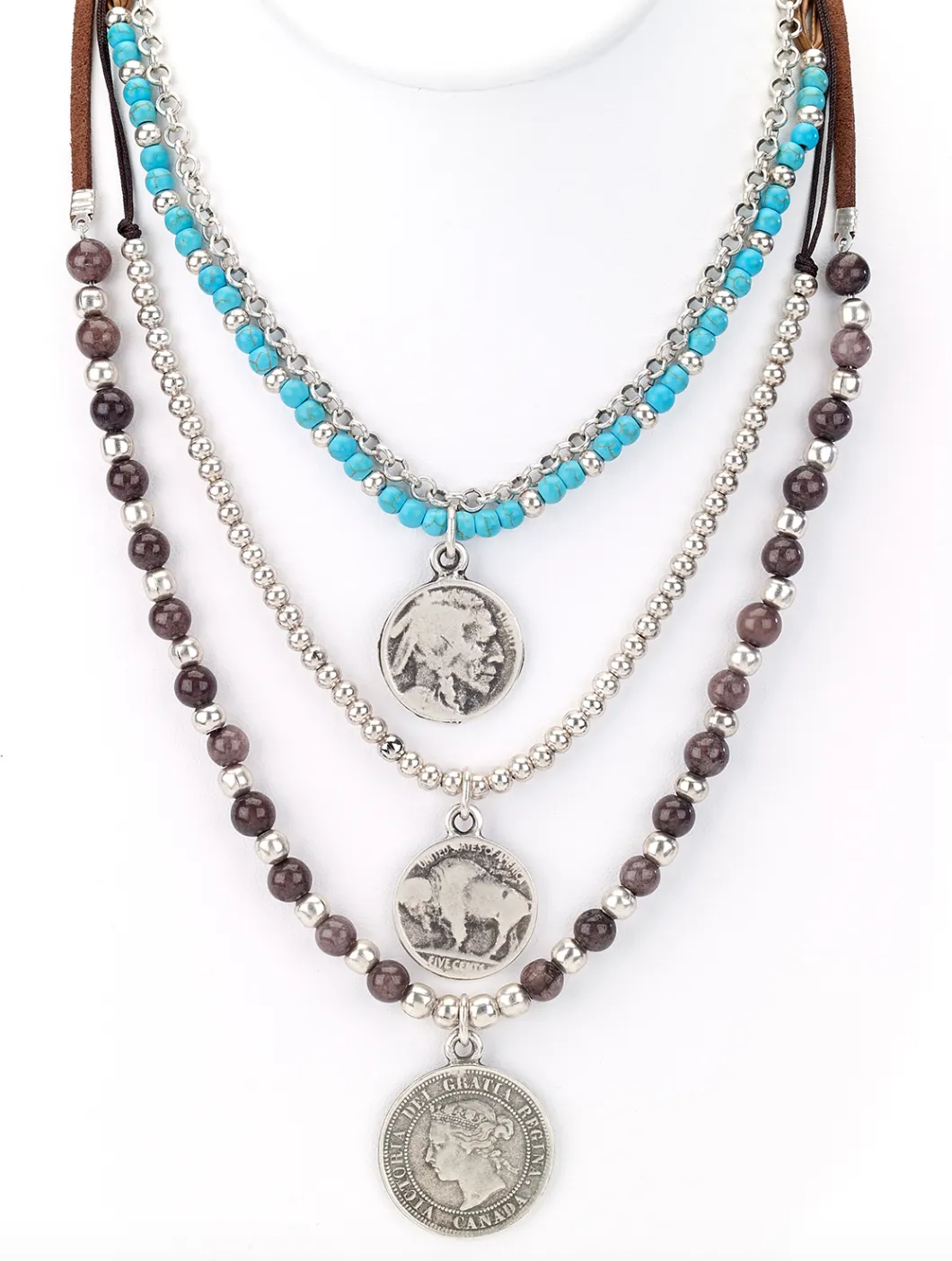 Antique Coins Layered Necklace