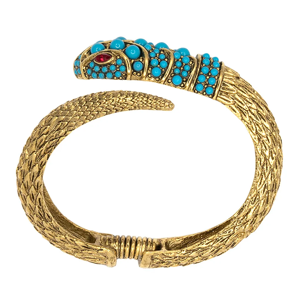 Antique Gold Snake Bracelet