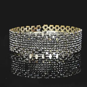 Antique Victorian Cut Steel Bracelet Bangle C. 1850s