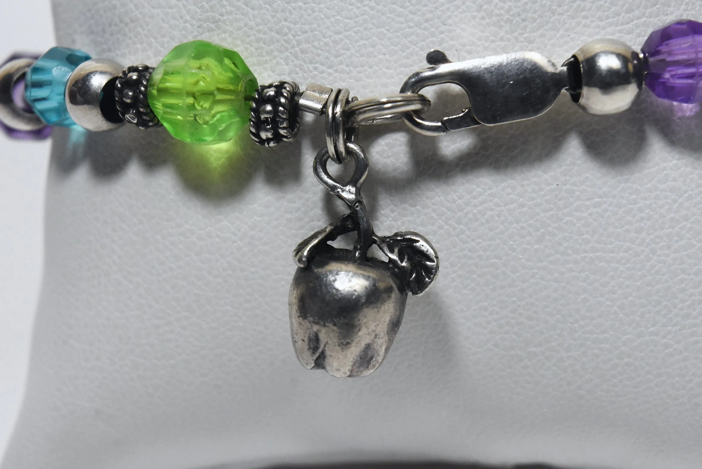 Apple Charm Beaded Bracelet