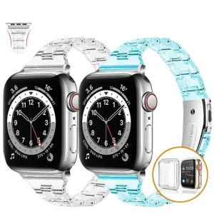 Apple Watch Band Series 7 6 5 4 Resin Transparent Strap Wristband