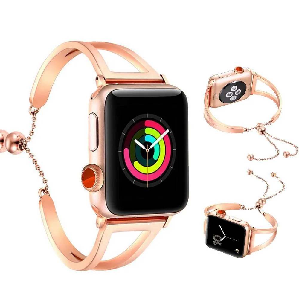 Apple Watch Series Luxury Cuff Stainless Steel Adjustable Bracelet