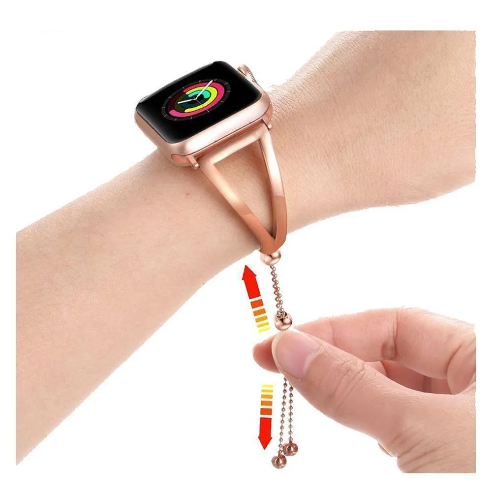 Apple Watch Series Luxury Cuff Stainless Steel Adjustable Bracelet