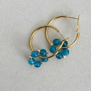 Aquamarine Sucre Donut Earrings