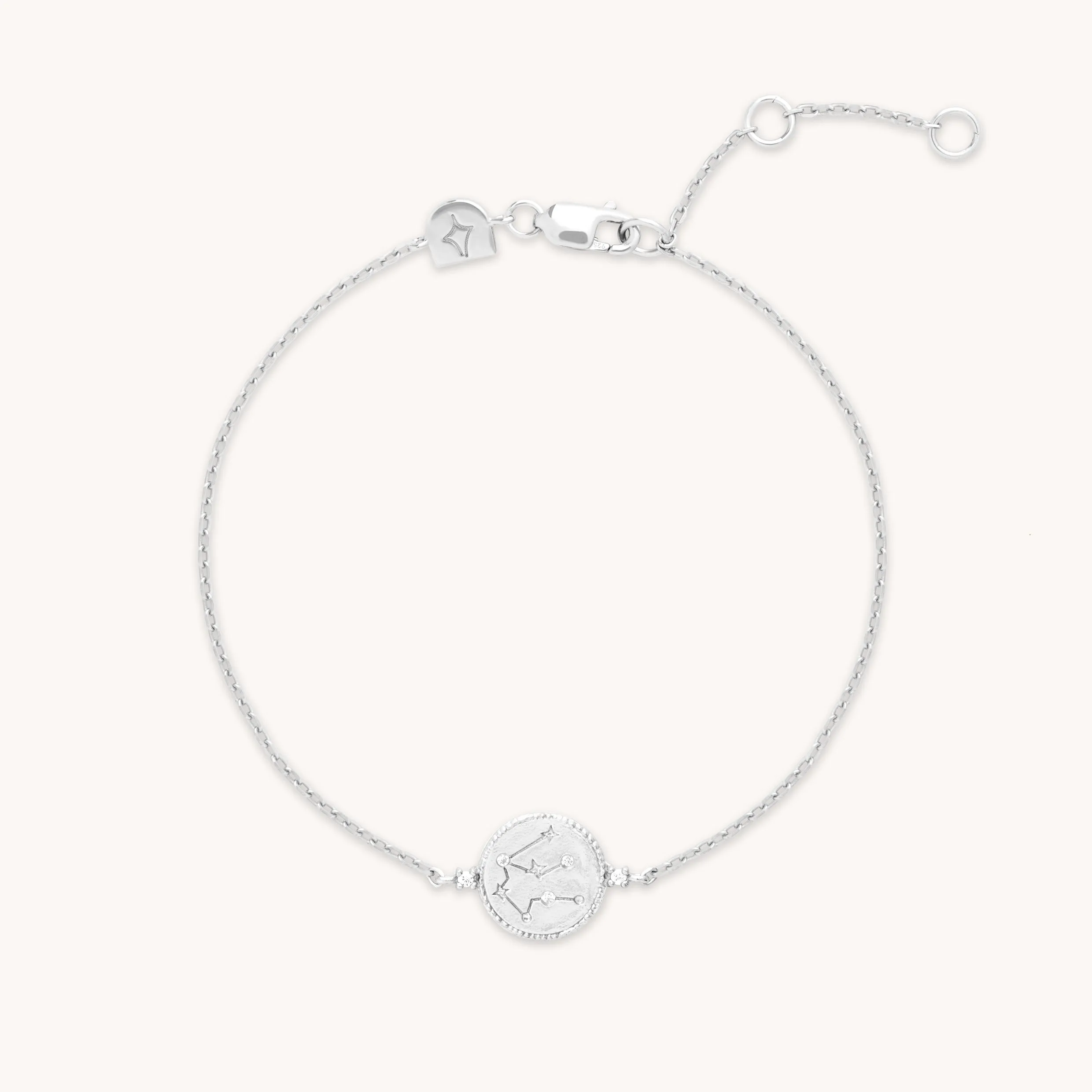 Aquarius Zodiac Bracelet in Silver