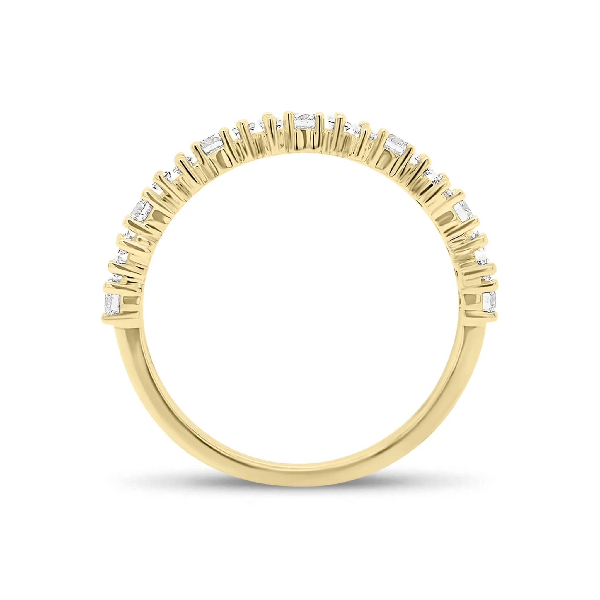 Baguette & Round Diamond Urban Stacking Ring