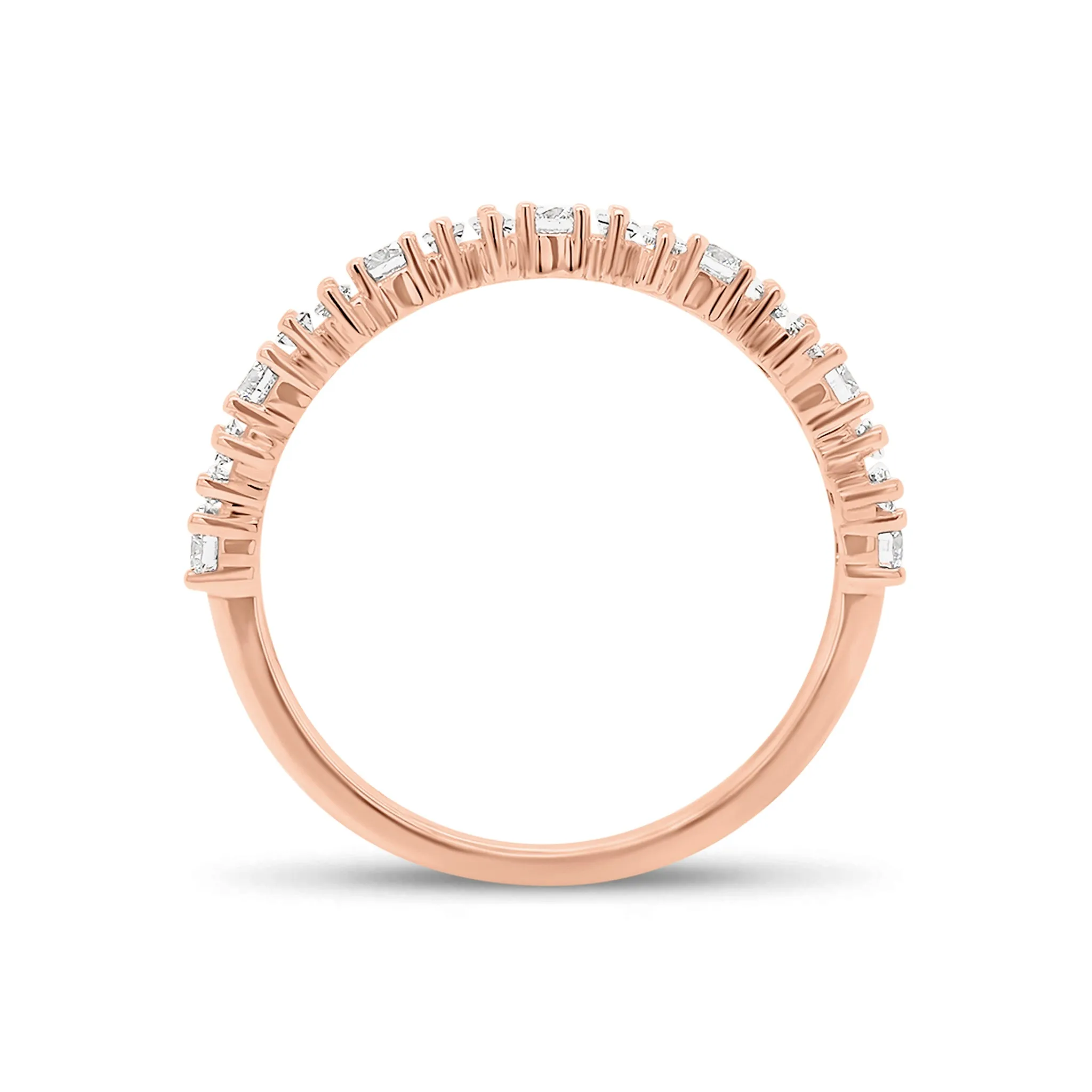 Baguette & Round Diamond Urban Stacking Ring