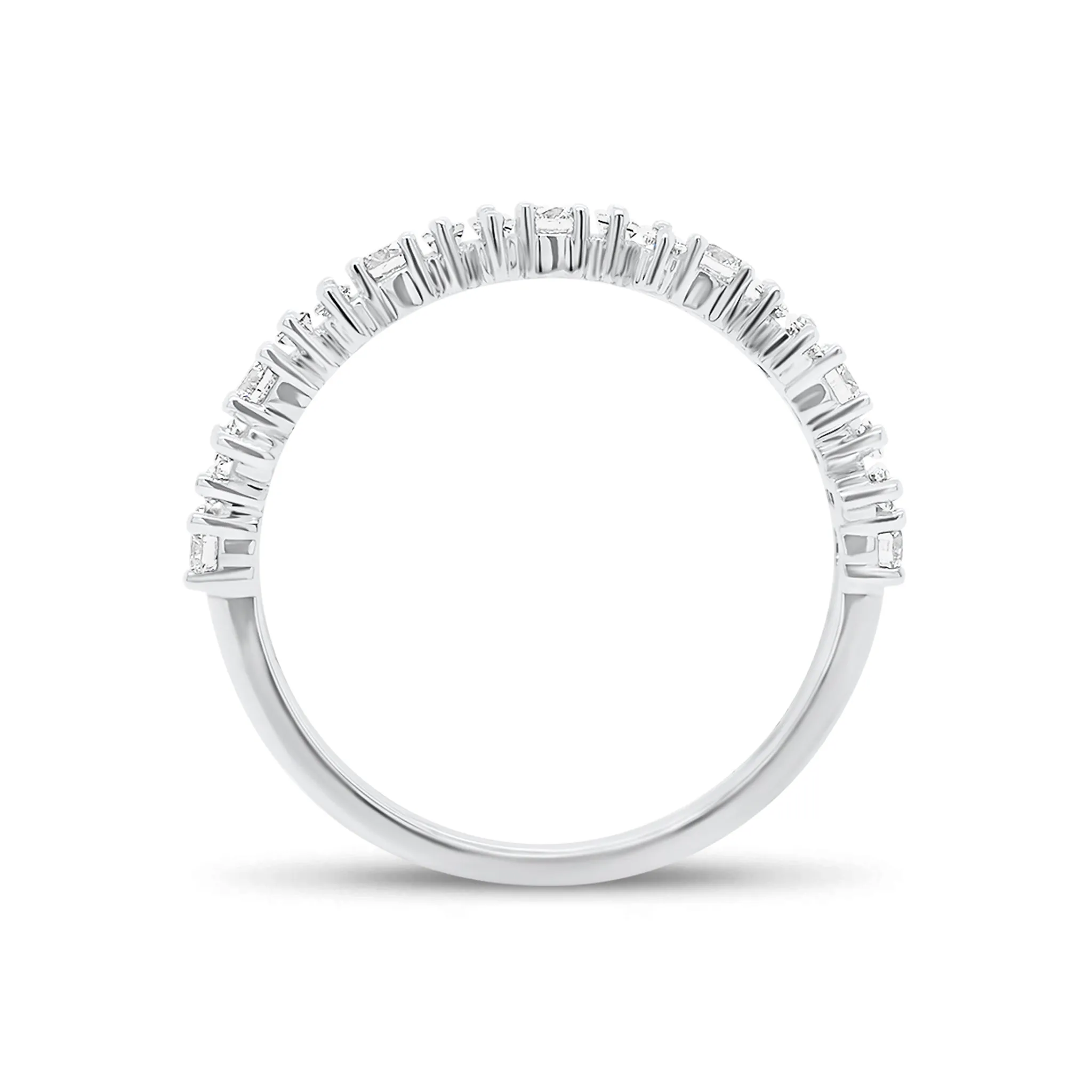 Baguette & Round Diamond Urban Stacking Ring